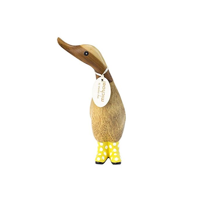 DCUK Duckling Spotted Welly Boots (Yellow)-1